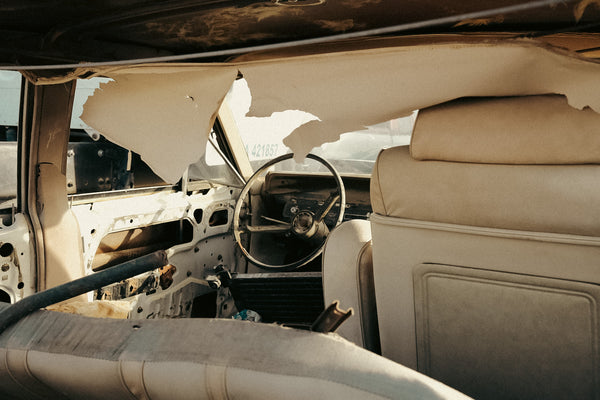 Interior White Volkswagen Beetle
